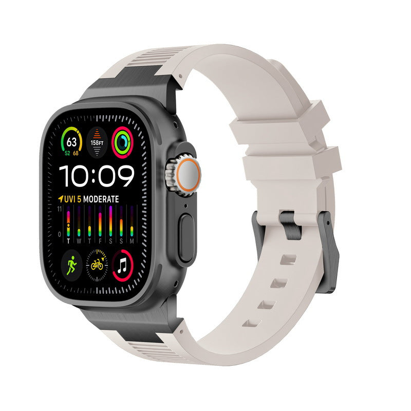Silicone Apple Watch Band with Metal Connector – Secure Fit