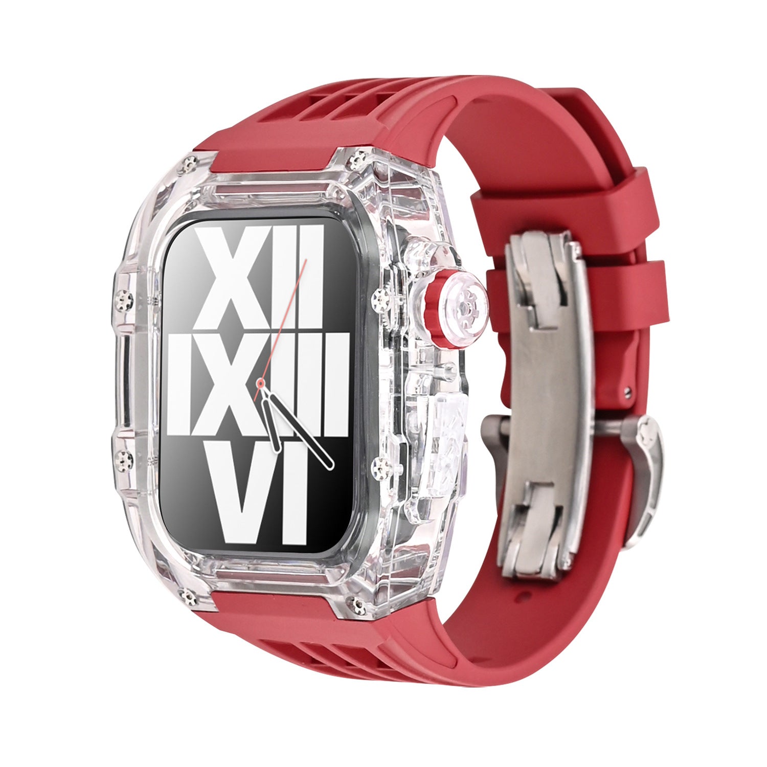 Transparent Case and Fluororubber Band Kit for Apple Watch – RM V30