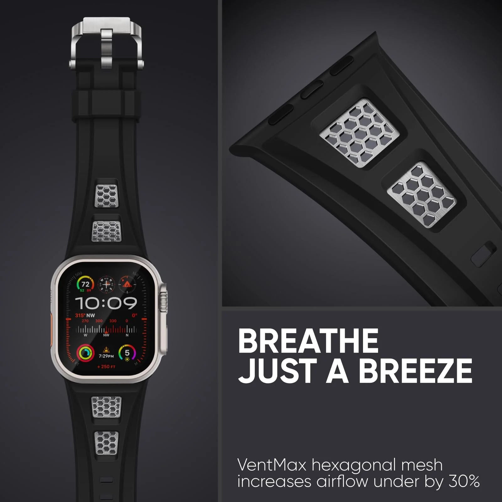 Rugged Sport Silicone Apple Watch Band